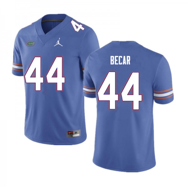 Men #44 Brandon Becar Florida Gators College Football Jersey Blue